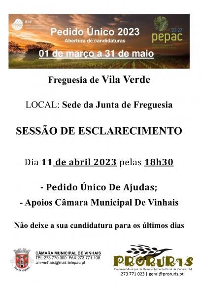 Sess&atilde;o de Esclarecimento - Pedido &Uacute;nico 2023